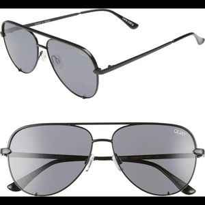 Quay High Key Mini Sunglasses - Black Smoke